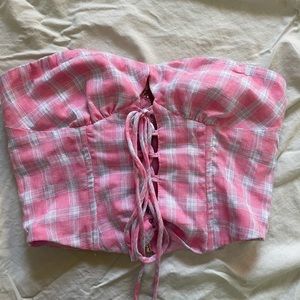 Princess polly lace up corset tube top